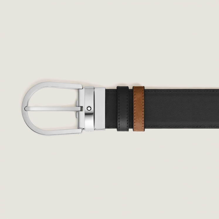Ceinture Réversible Horseshoe 35 mm en Suede