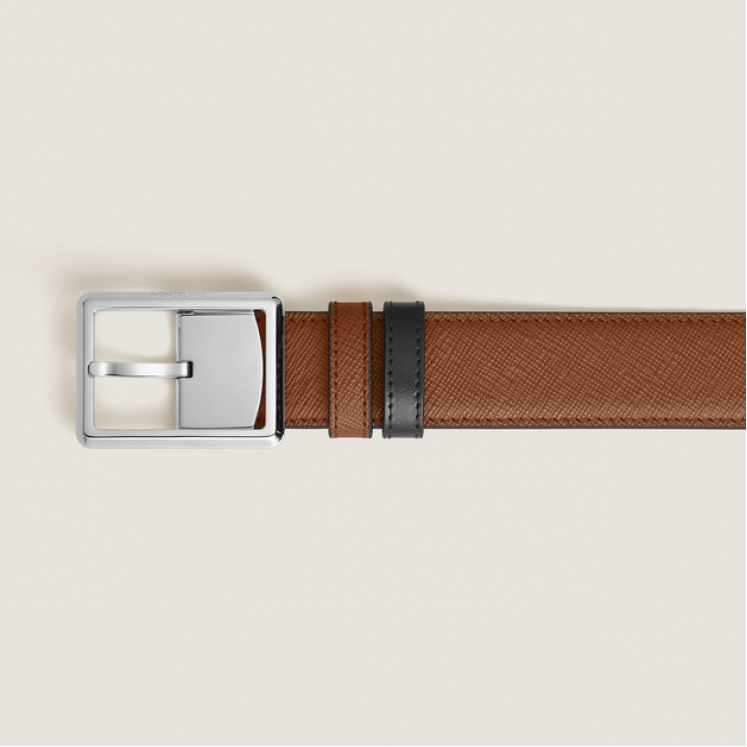 Ceinture Réversible 30 mm à boucle Rectangulaire en Cuir Sartorial