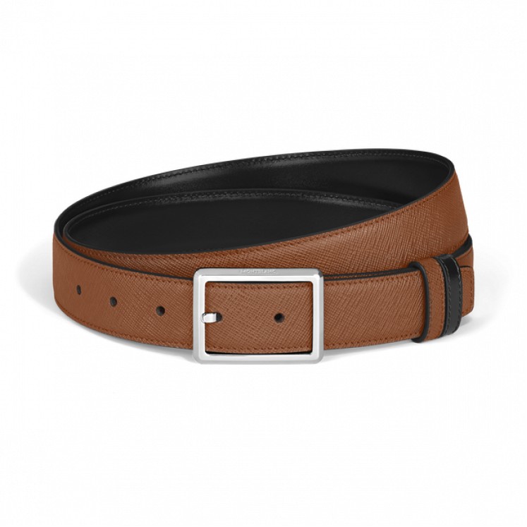 Ceinture Réversible 30 mm à boucle Rectangulaire en Cuir Sartorial