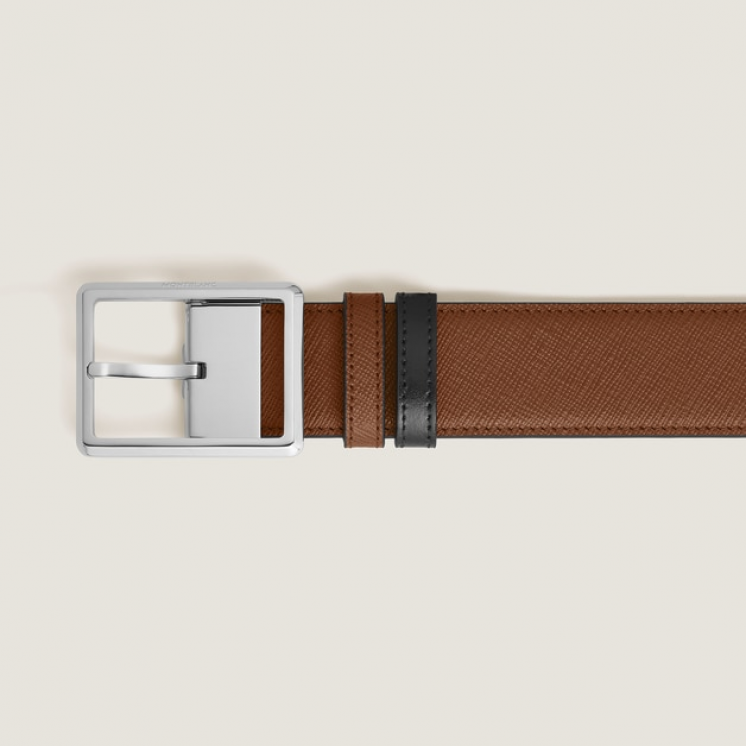 Ceinture Réversible 35 mm à boucle Rectangulaire en Cuir Sartorial