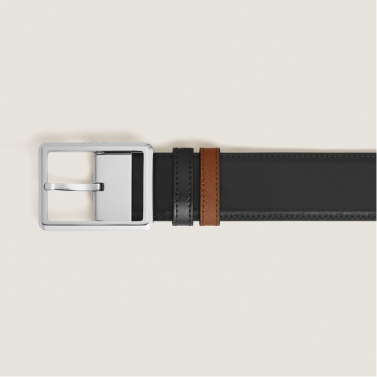 Ceinture Réversible 35 mm à boucle Rectangulaire en Cuir Sartorial