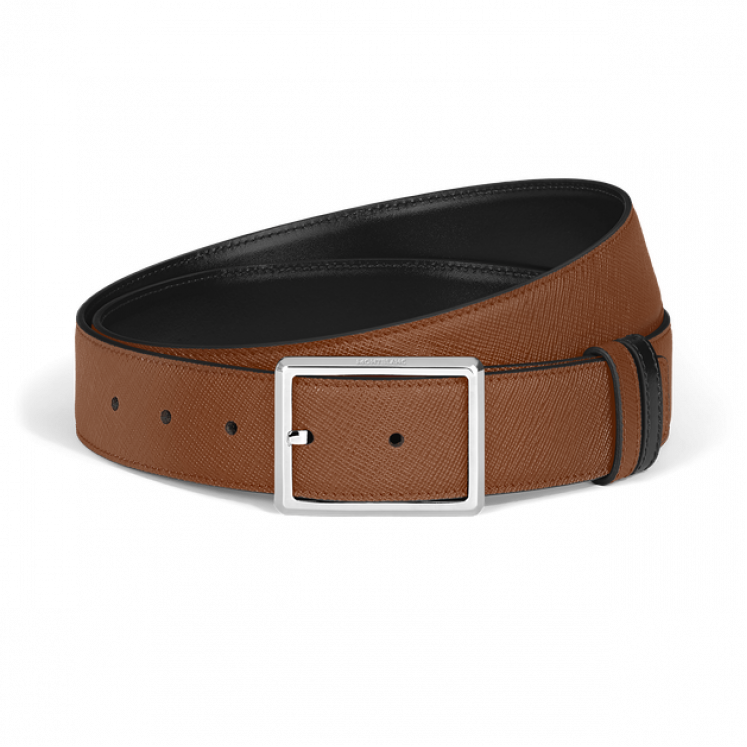 Ceinture Réversible 35 mm à boucle Rectangulaire en Cuir Sartorial