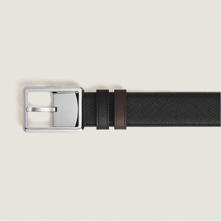 Ceinture Réversible Rectangulaire 30 mm en Cuir Sartorial