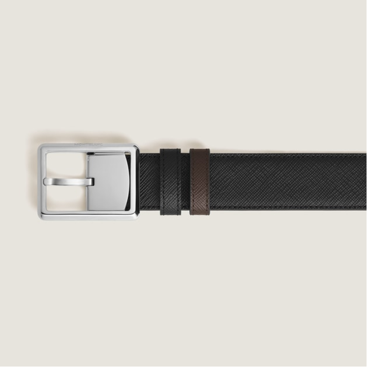 Ceinture Réversible Rectangulaire 30 mm en Cuir Sartorial