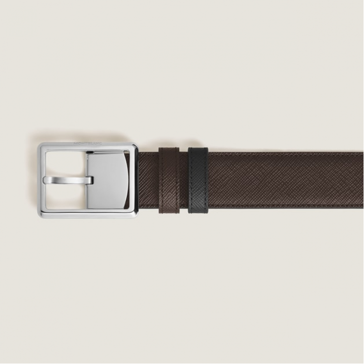 Ceinture Réversible Rectangulaire 30 mm en Cuir Sartorial
