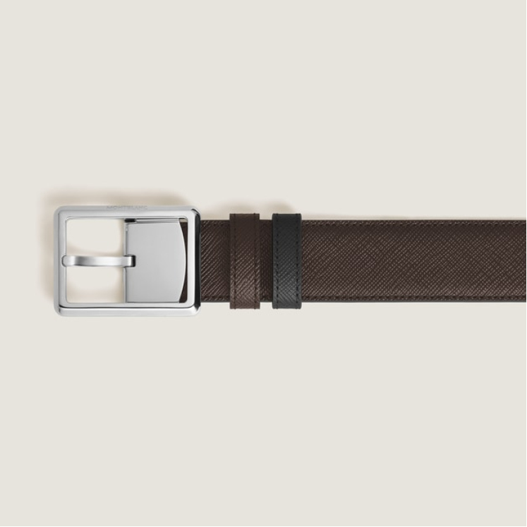 Ceinture Réversible Rectangulaire 30 mm en Cuir Sartorial