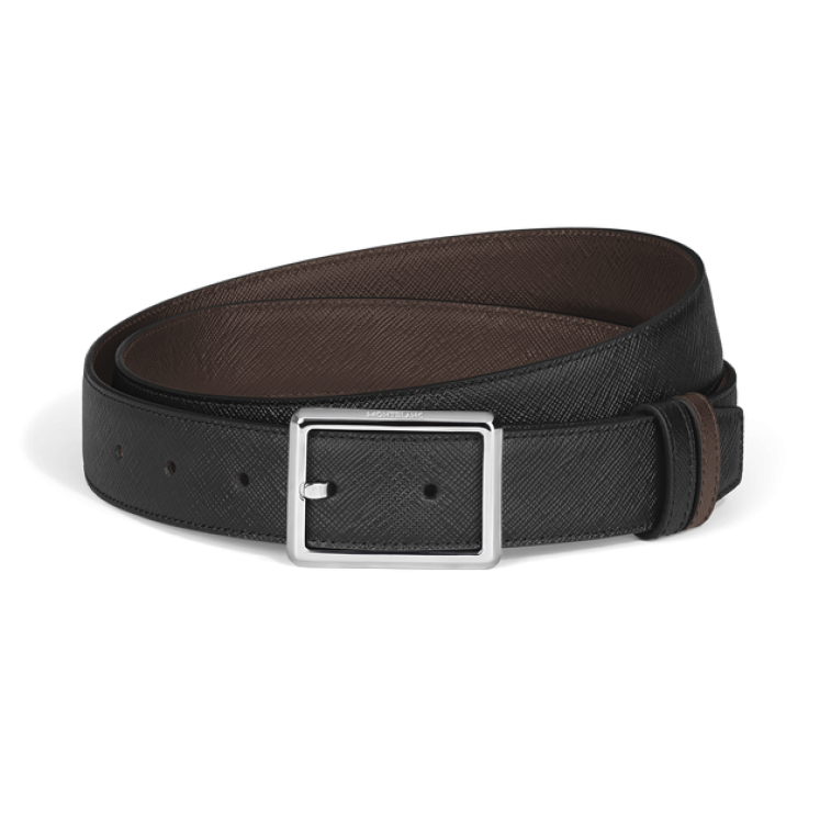 Ceinture Réversible Rectangulaire 30 mm en Cuir Sartorial