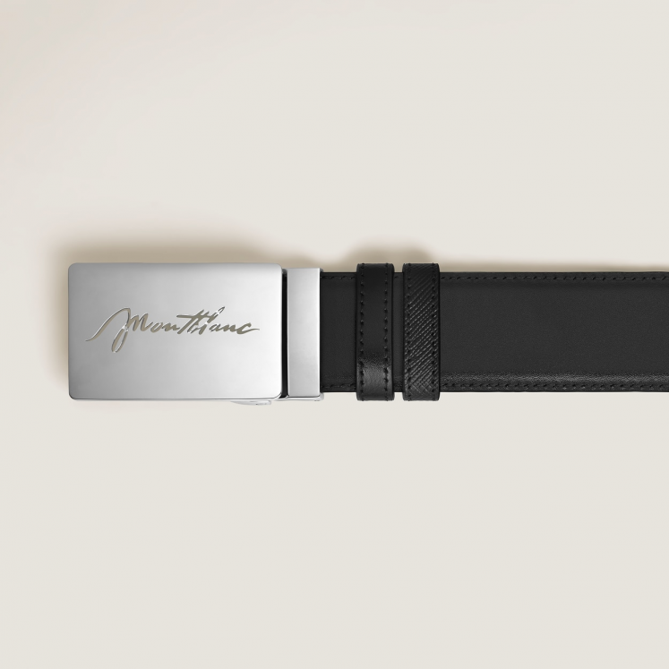 Ceinture Réversible 35 mm en Cuir Sartorial avec Boucle Plaque