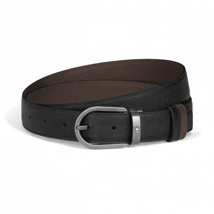 Ceinture R&eacute;versible Fer &agrave; Cheval 30 mm en Cuir Sartorial