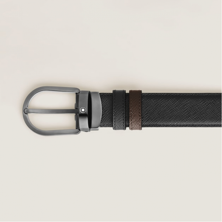 Ceinture Réversible Fer à Cheval 30 mm en Cuir Sartorial