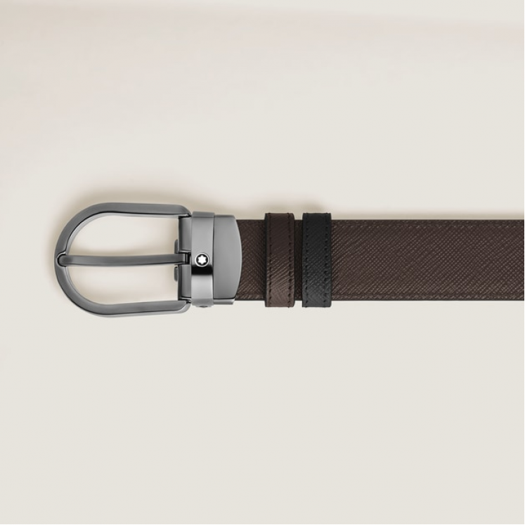 Ceinture Réversible Fer à Cheval 30 mm en Cuir Sartorial