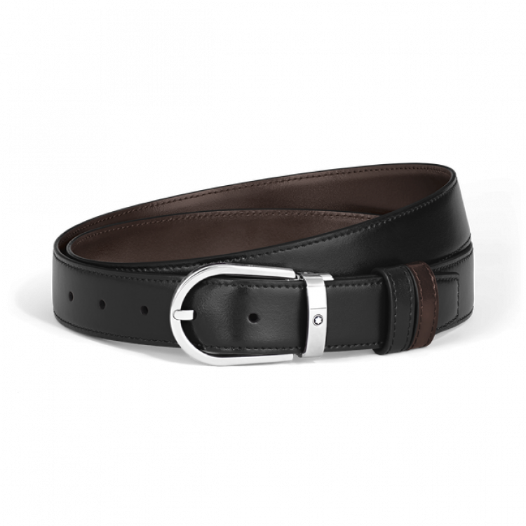 Ceinture R&eacute;versible Fer &agrave; Cheval 30 mm en Cuir Meisterst&uuml;ck