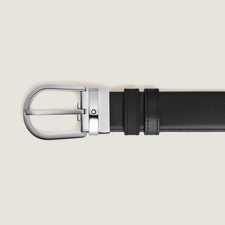 Ceinture Réversible Horseshoe 35 mm en Cuir Sartorial