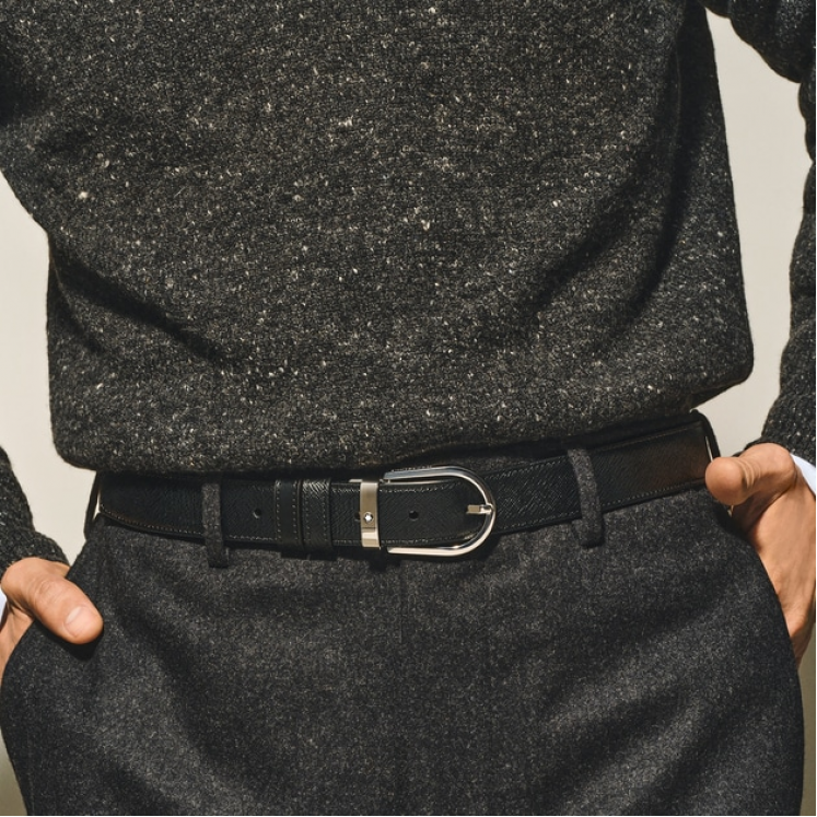 Ceinture Réversible Horseshoe 30 mm en Cuir Sartorial