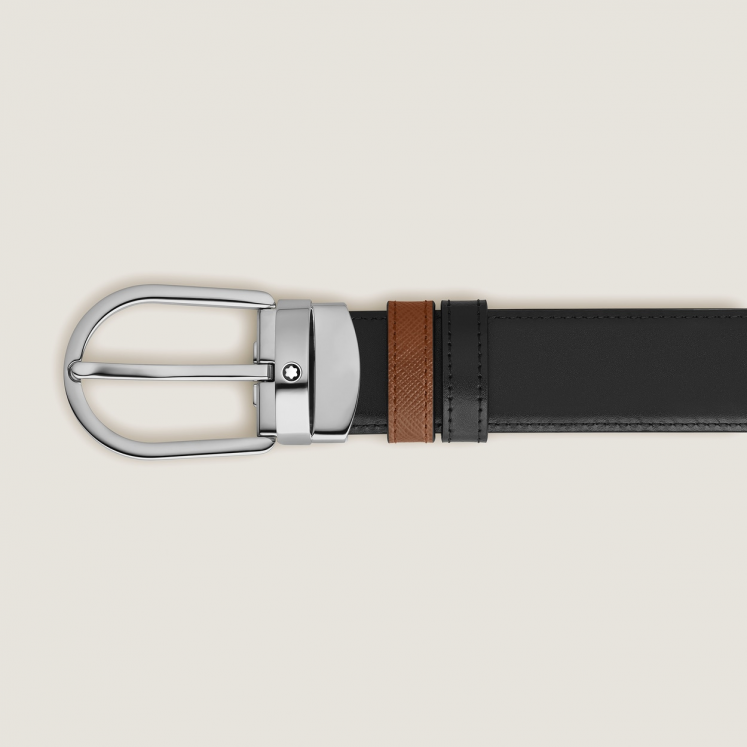 Ceinture Réversible Horseshoe 30 mm en Cuir Sartorial