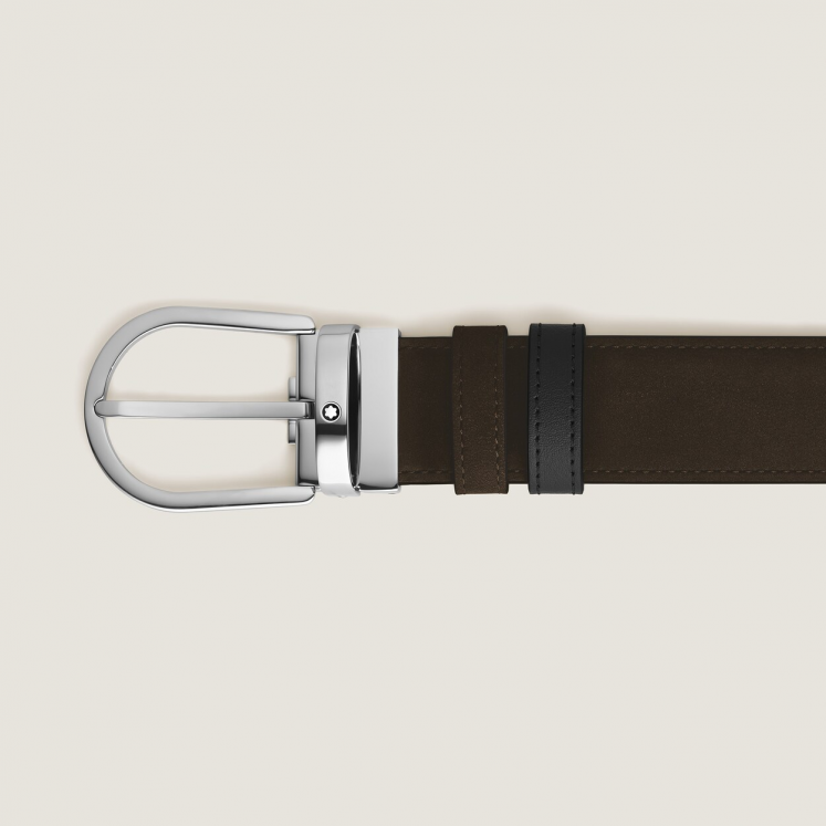 Ceinture Réversible Horseshoe 35 mm en Suede