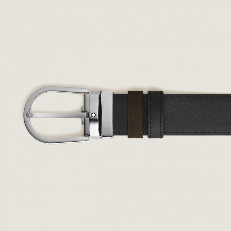 Ceinture Réversible Horseshoe 35 mm en Suede