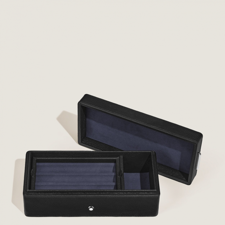 Boîte à Stylos en Cuir Grainé