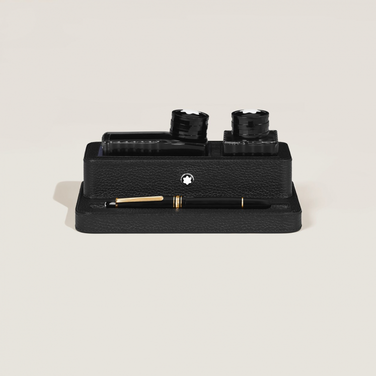 Porte-Stylos en Cuir Grainé