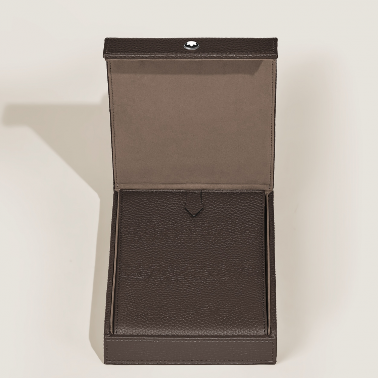 Coffret de Voyage pour 4 Instruments d’Écriture en Cuir Grainé