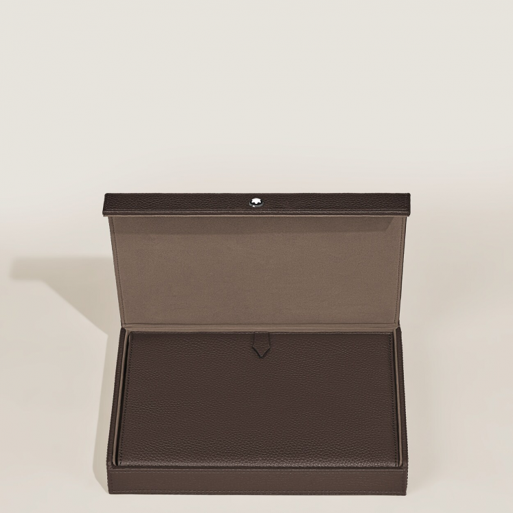 Coffret de Voyage pour 8 Instruments d’Écriture en Cuir Grainé