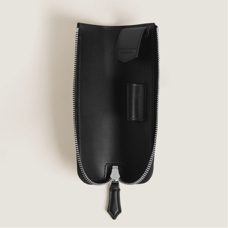 Étui pour 1 Instrument d'Écriture Zippé Année du Cheval en Cuir Sartorial