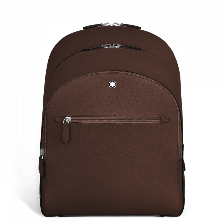 Sac &agrave; Dos Moyen Mod&egrave;le avec 3 Compartiments en Cuir Sartorial