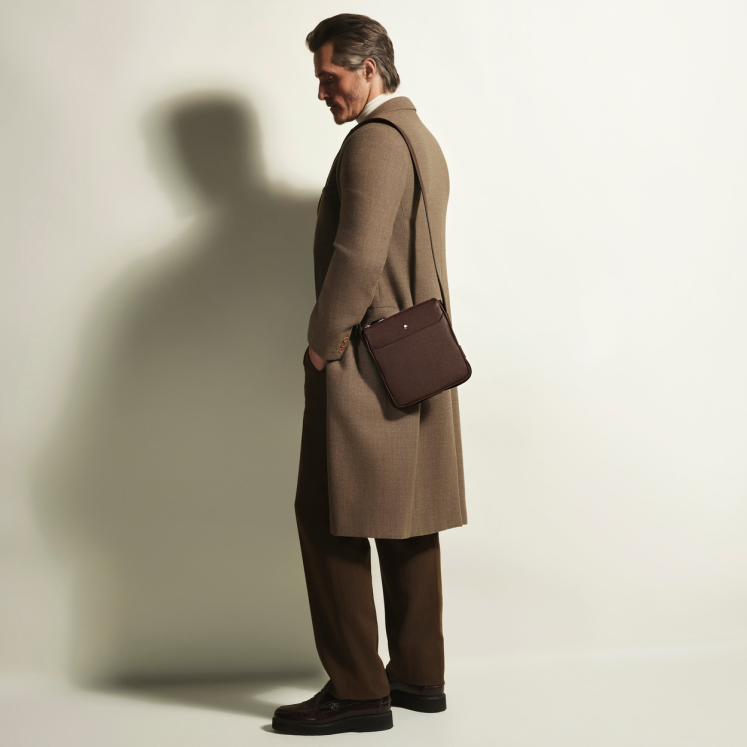 Sac Messenger Vertical en Cuir Sartorial