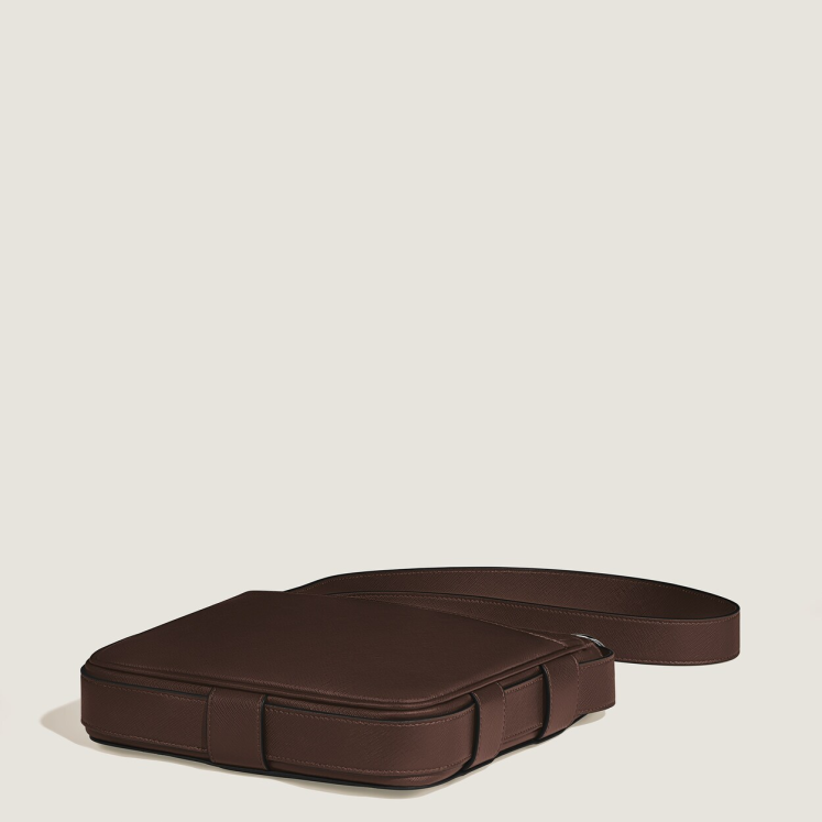 Sac Messenger Vertical en Cuir Sartorial