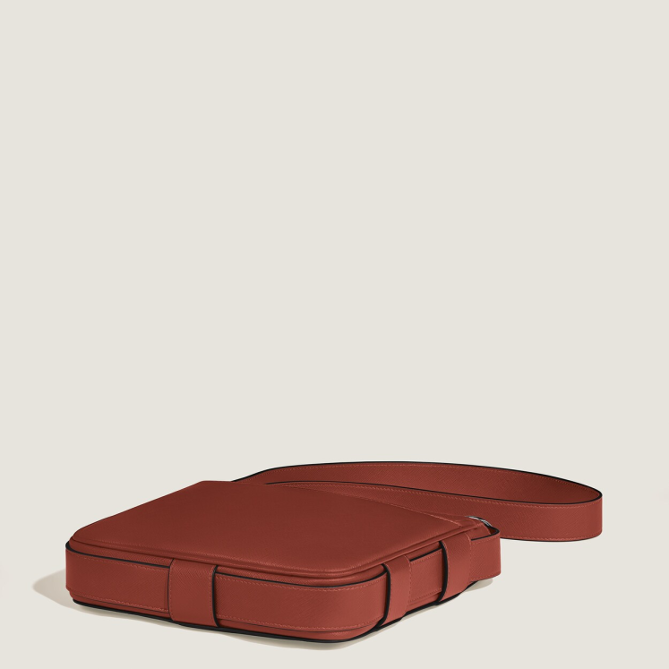 Sac Messenger Vertical en Cuir Sartorial