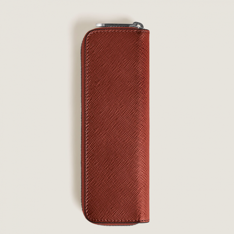 Étui pour 1 Instrument d'Écriture Zippé en Cuir Sartorial