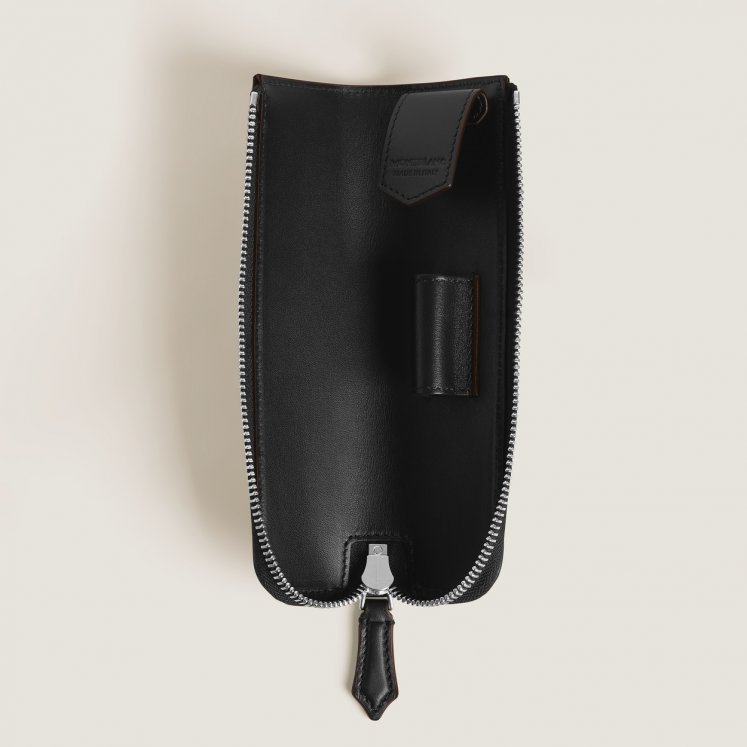 Étui pour 1 Instrument d'Écriture Zippé en Cuir Sartorial