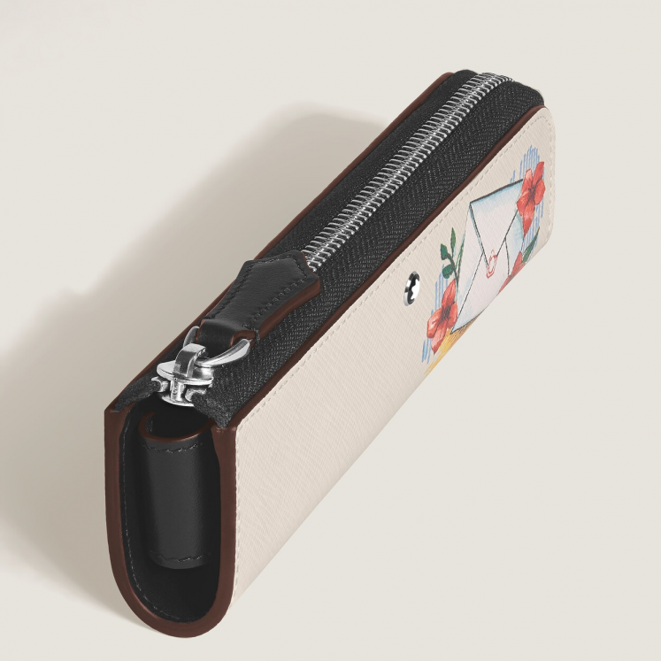 Étui pour 1 Instrument d'Écriture Zippé en Cuir Sartorial
