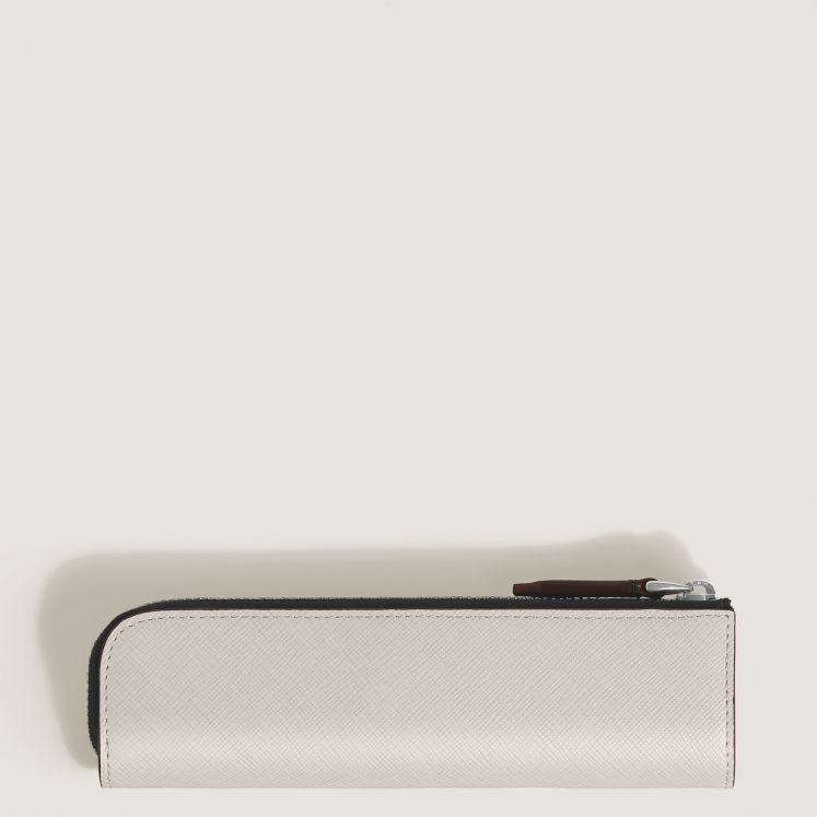 Étui pour 1 Instrument d'Écriture Zippé en Cuir Sartorial