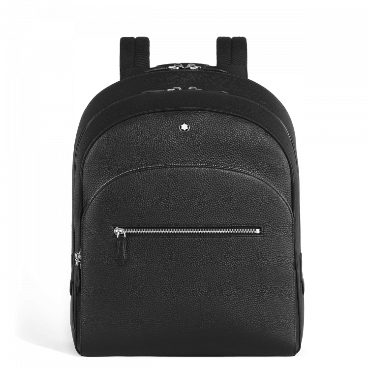 Sac &agrave; Dos Grand Mod&egrave;le avec 3 Compartiments en Cuir Grain&eacute;