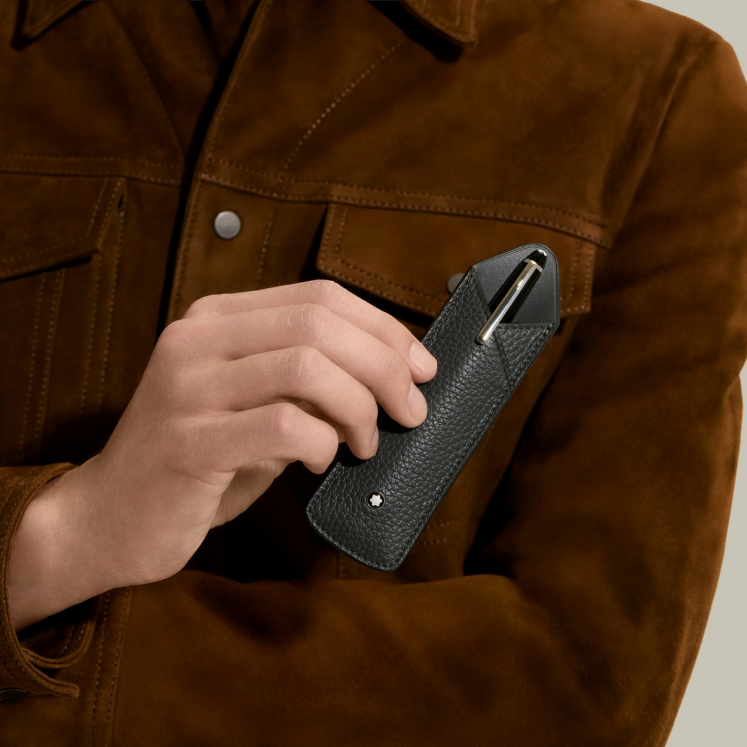 Étui Fin pour 1 Instrument d'Écriture en Cuir Grainé
