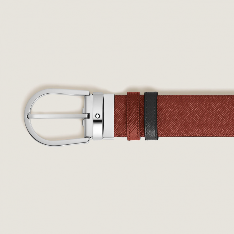 Ceinture Réversible Fer à Cheval 35 mm en Cuir Sartorial