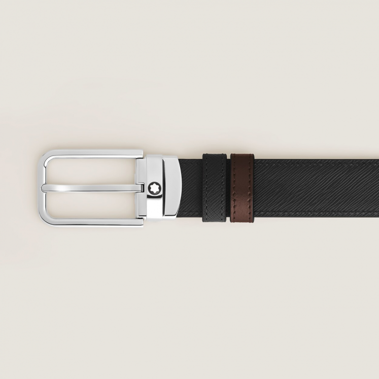 Ceinture Réversible 30 mm à boucle Rectangulaire en Cuir Sartorial