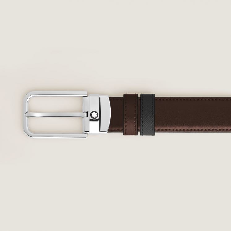 Ceinture Réversible 30 mm à boucle Rectangulaire en Cuir Sartorial