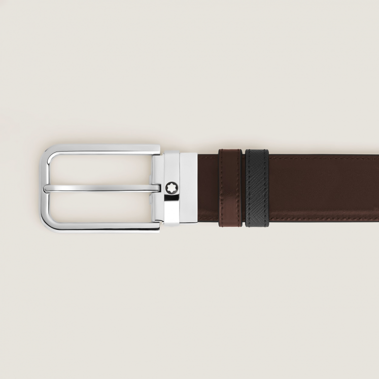 Ceinture Réversible 35 mm à boucle Rectangulaire en Cuir Sartorial