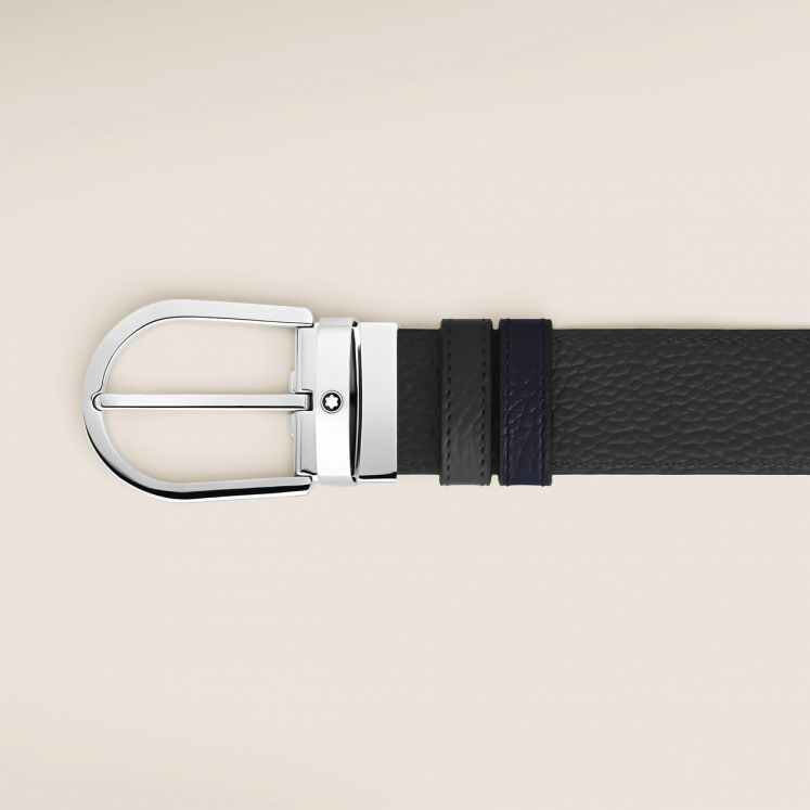 Ceinture Réversible Horseshoe 35 mm en Cuir Grainé