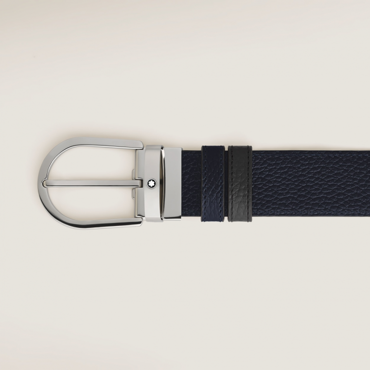 Ceinture Réversible Horseshoe 35 mm en Cuir Grainé
