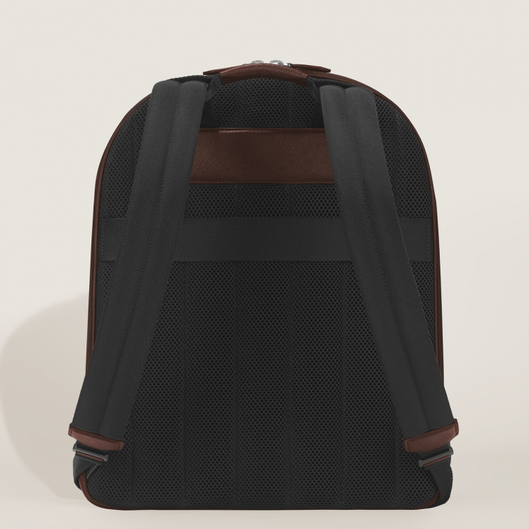 Sac à Dos Grand Modèle avec 3 Compartiments en Cuir Sartorial