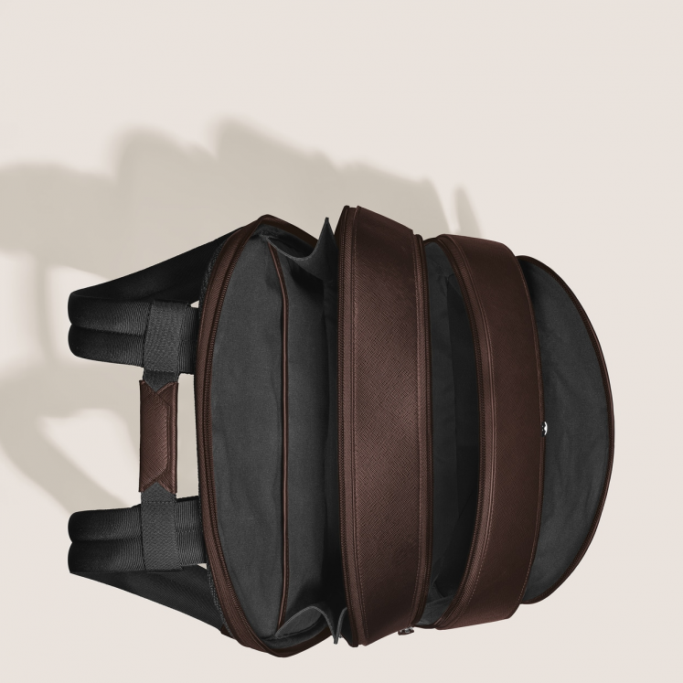 Sac à Dos Grand Modèle avec 3 Compartiments en Cuir Sartorial